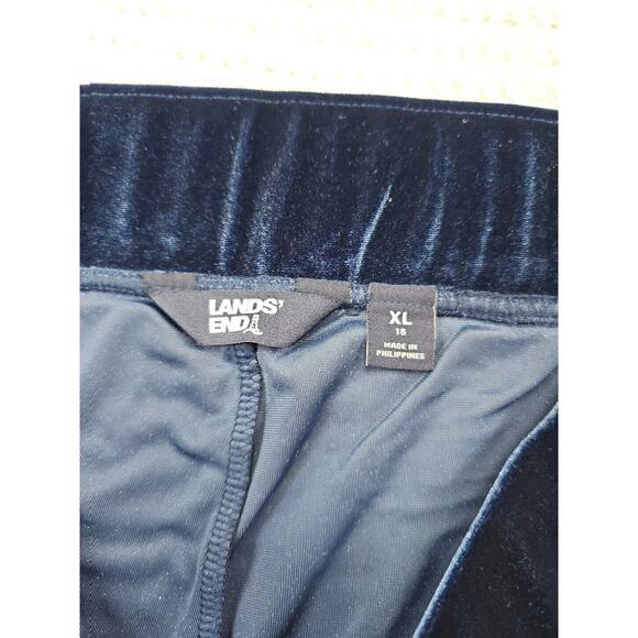 Lands End Leggings Womens XL 18 Blue Velvet Pull On Stretch - Picture 5 of 8